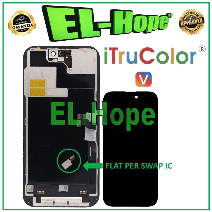Écran LCD iTruColor INCELL pour iPhone 14 Pro tactile en verre noir