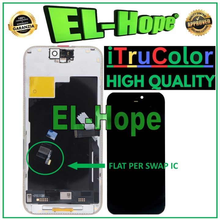 Écran LCD OLED rigide iTruColor pour Apple iPhone 15 Pro, e'cran tactile en verre