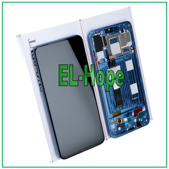 Écran tactile LCD d origine Xiaomi Mi 9 M1902F1A F1G F1T, cadre bleu