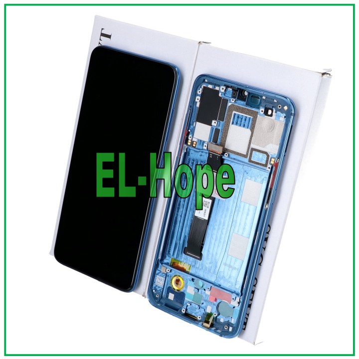 Écran tactile LCD d origine Xiaomi Mi 9 M1902F1A F1G F1T, cadre bleu