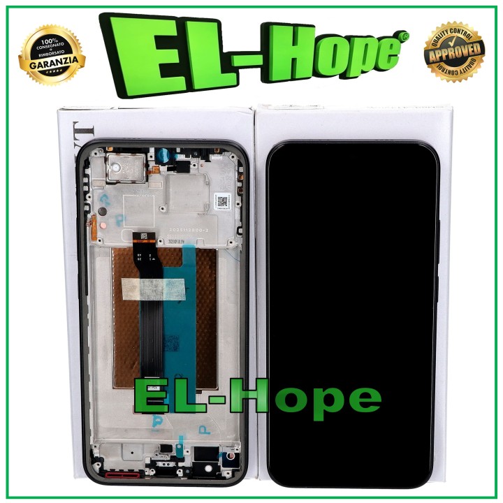 Écran de service d origine Xiaomi Redmi Note 15 Pro 25060RABDG tactile, cadre noir