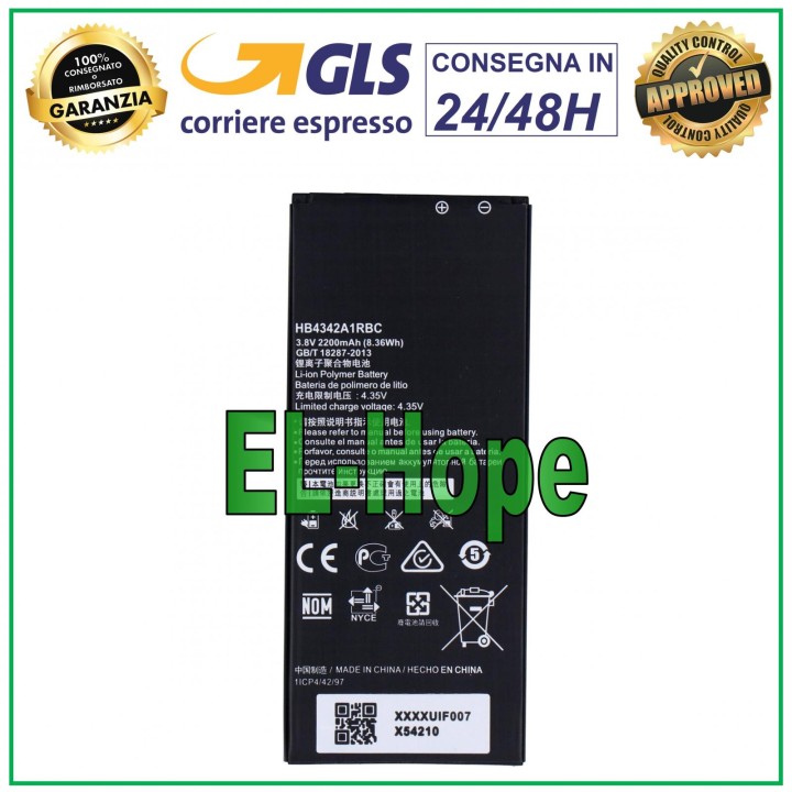 Batterie HB4342A1RBC pour Huawei Y6 2 II Compact LYO-L01 L02 2200 mAh