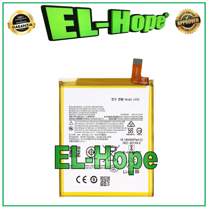 Batterie LK50 pour Motorola Moto G60S XT2133 5000 mAh, equivalente a l originale