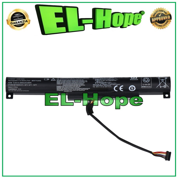 Batterie noire pour ordinateur portable LENOVO L14C3A01 L14S3A01 2600 mAh, equivalente a l originale