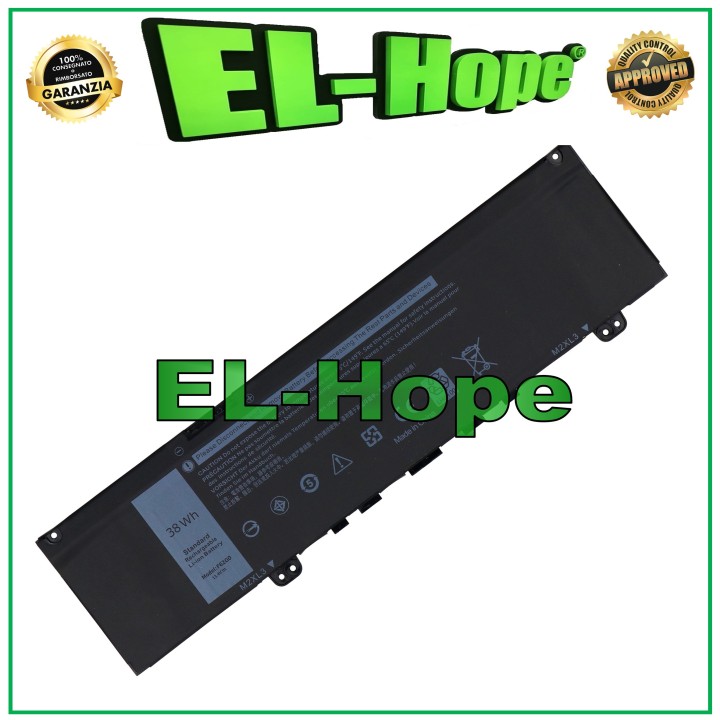 Batterie pour ordinateur portable Dell 039DY5 0RPJC3 0TXWRR 39DY5 F62G0 ÉQUIVALENTE À Le ORIGINALE