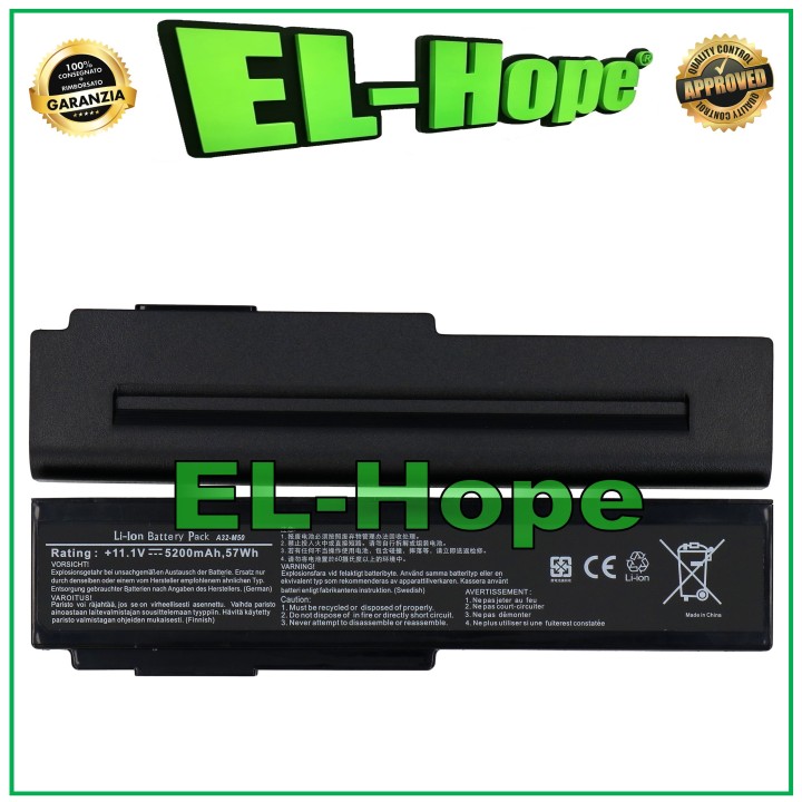 Batterie pour ordinateur portable ASUS A32-M50 AFAS3250LH 15G10N373800 90NED1B1000Y 5200 mAh