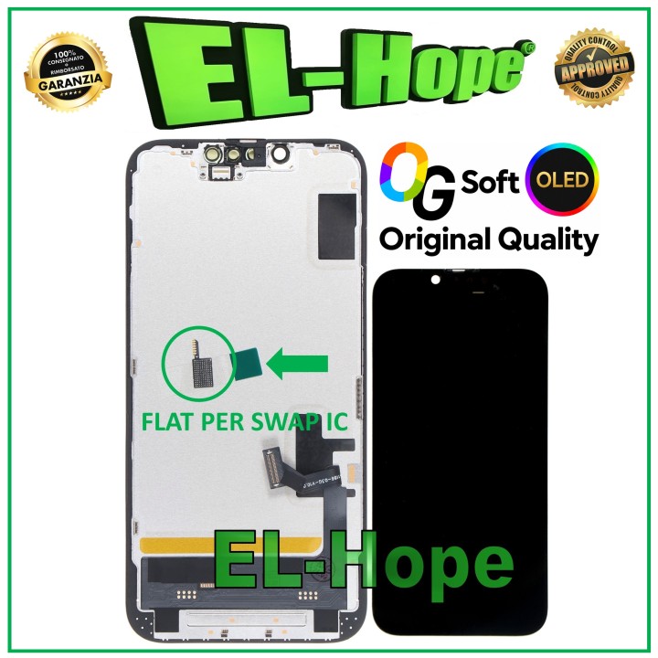 Écran OLED LCD souple OG pour iPhone 14, ecran tactile en verre, equivalent a l original