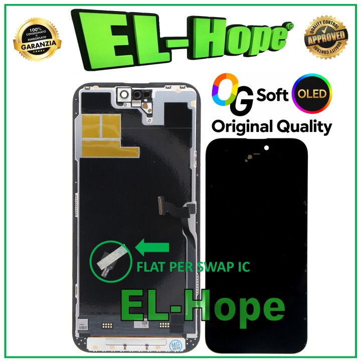 Écran OLED LCD souple OG pour iPhone 14 Pro Max 120 Hz tactile en verre, equivalent a l original
