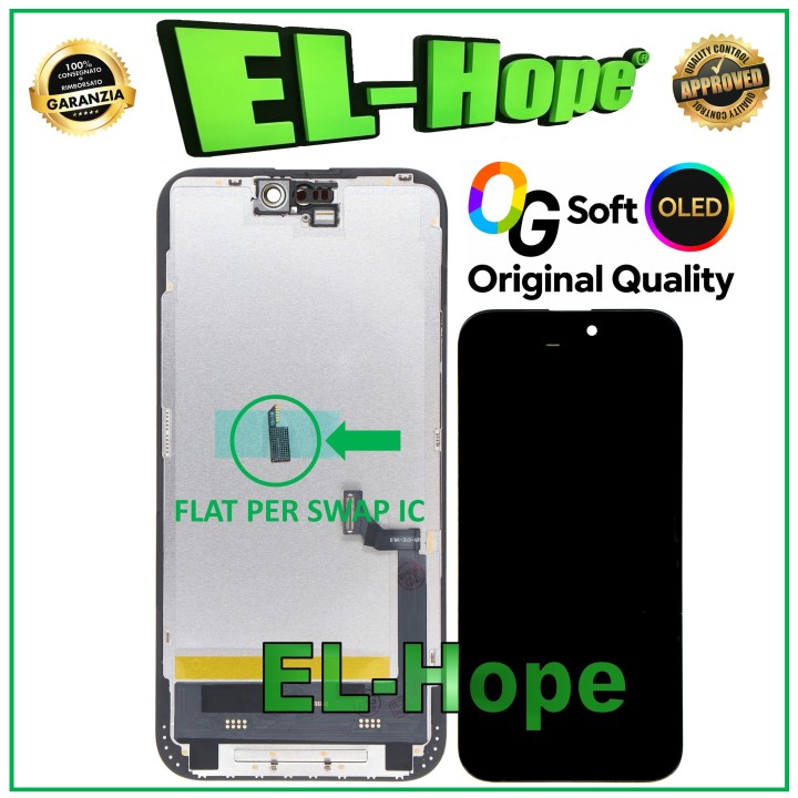 Écran OLED LCD souple d origine pour iPhone 15 Plus, ecran tactile en verre, equivalent a l original