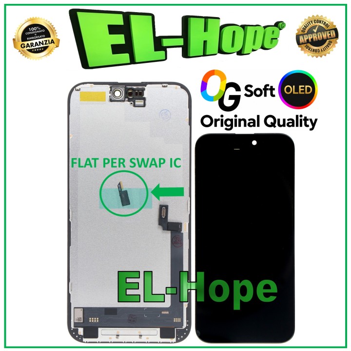 Écran OLED LCD souple d origine pour iPhone 16 Plus, ecran tactile en verre, equivalent a l original