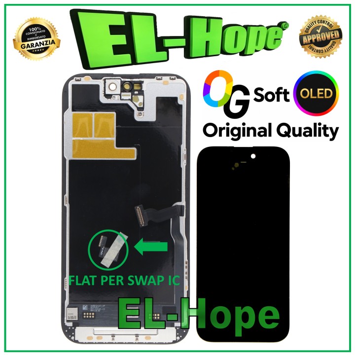 Écran OLED LCD souple OG pour iPhone 14 Pro, tactile, 120 Hz, equivalent a l original