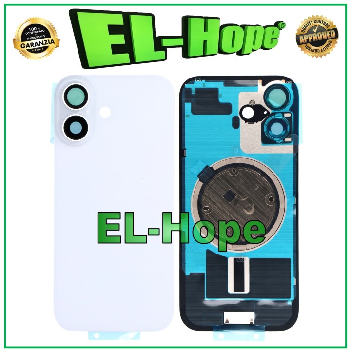 Coque arriere en verre pour Apple iPhone 17 blanche
